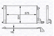 350203715000 Kondenzátor, klimatizace MAGNETI MARELLI