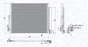 350203872000 Kondenzátor, klimatizace MAGNETI MARELLI