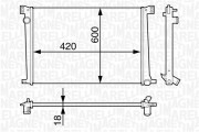 350213128100 MAGNETI MARELLI chladič motora 350213128100 MAGNETI MARELLI