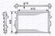 350213138600 MAGNETI MARELLI chladič motora 350213138600 MAGNETI MARELLI