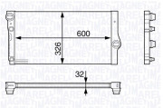 350213140500 Chladič, chlazení motoru MAGNETI MARELLI