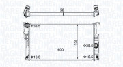 350213202300 Chladič, chlazení motoru MAGNETI MARELLI