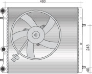 350213851000 Chladič, chlazení motoru MAGNETI MARELLI