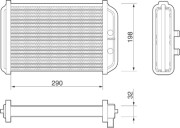 350218068000 Výměník tepla, vnitřní vytápění MAGNETI MARELLI