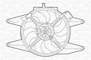 069422042010 Větrák, chlazení motoru MAGNETI MARELLI