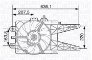 069422478010 Větrák, chlazení motoru MAGNETI MARELLI