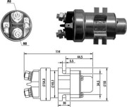 940113050019 Elektromagnetický spínač, startér MAGNETI MARELLI