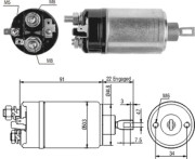 940113050166 Elektromagnetický spínač, startér MAGNETI MARELLI