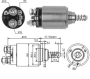 940113050189 Elektromagnetický spínač, startér MAGNETI MARELLI