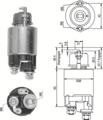 940113050230 Elektromagnetický spínač, startér MAGNETI MARELLI