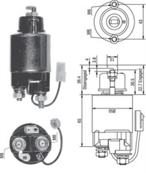 940113050232 Elektromagnetický spínač, startér MAGNETI MARELLI