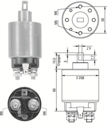 940113050237 Elektromagnetický spínač, startér MAGNETI MARELLI