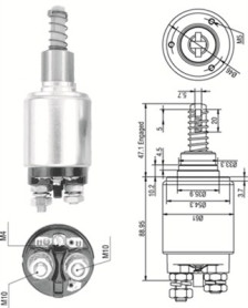 940113050257 Elektromagnetický spínač, startér MAGNETI MARELLI