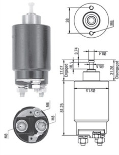 940113050264 Elektromagnetický spínač, startér MAGNETI MARELLI