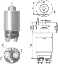 940113050267 Elektromagnetický spínač, startér MAGNETI MARELLI