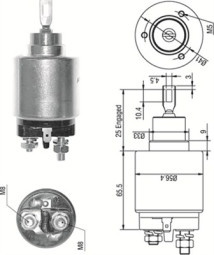 940113050273 MAGNETI MARELLI elektromagnetický spínač pre żtartér 940113050273 MAGNETI MARELLI