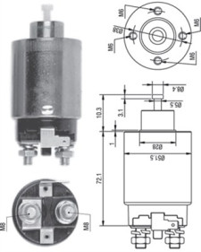 940113050284 Elektromagnetický spínač, startér MAGNETI MARELLI