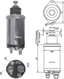 940113050296 Elektromagnetický spínač, startér MAGNETI MARELLI