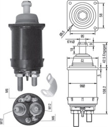 940113050314 Elektromagnetický spínač, startér MAGNETI MARELLI