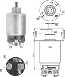 940113050316 Elektromagnetický spínač, startér MAGNETI MARELLI