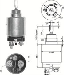 940113050327 Elektromagnetický spínač, startér MAGNETI MARELLI