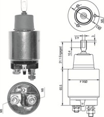 940113050346 Elektromagnetický spínač, startér MAGNETI MARELLI