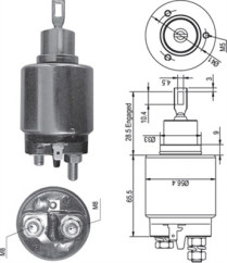 940113050347 Elektromagnetický spínač, startér MAGNETI MARELLI