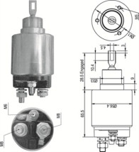 940113050348 Elektromagnetický spínač, startér MAGNETI MARELLI