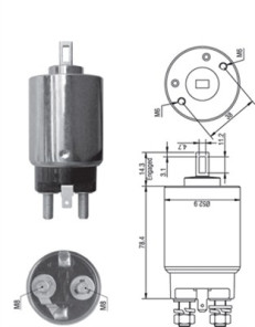 940113050350 Elektromagnetický spínač, startér MAGNETI MARELLI