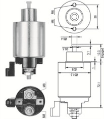 940113050352 Elektromagnetický spínač, startér MAGNETI MARELLI