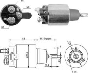 940113050364 Elektromagnetický spínač, startér MAGNETI MARELLI