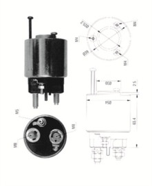 940113050372 MAGNETI MARELLI elektromagnetický spínač pre żtartér 940113050372 MAGNETI MARELLI