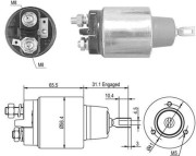 940113050380 Elektromagnetický spínač, startér MAGNETI MARELLI