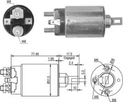 940113050395 Elektromagnetický spínač, startér MAGNETI MARELLI