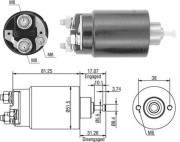 940113050404 Elektromagnetický spínač, startér MAGNETI MARELLI