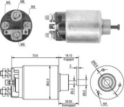 940113050412 Elektromagnetický spínač, startér MAGNETI MARELLI