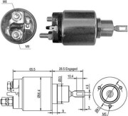 940113050419 Elektromagnetický spínač, startér MAGNETI MARELLI