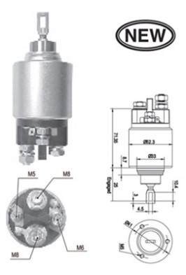 940113050555 Elektromagnetický spínač, startér MAGNETI MARELLI