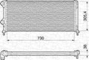350213192000 Chladič, chlazení motoru MAGNETI MARELLI