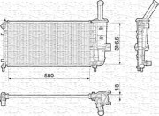 350213195000 Chladič, chlazení motoru MAGNETI MARELLI