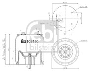 109190 FEBI BILSTEIN mech pneumatického prużenia 109190 FEBI BILSTEIN