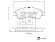 177074 Sada brzdových destiček, kotoučová brzda FEBI BILSTEIN