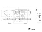 180630 Sada brzdových destiček, kotoučová brzda FEBI BILSTEIN