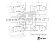 180899 FEBI BILSTEIN sada brzdových platničiek kotúčovej brzdy 180899 FEBI BILSTEIN