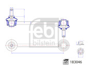 183046 Tyč/vzpěra, stabilizátor FEBI BILSTEIN