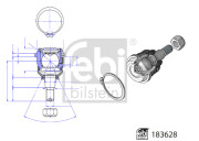 183628 Podpora-/ Kloub FEBI BILSTEIN