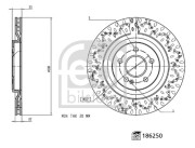 186250 Brzdový kotouč FEBI BILSTEIN