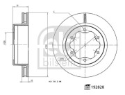 192828 FEBI BILSTEIN brzdový kotúč 192828 FEBI BILSTEIN