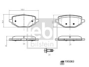 195083 Sada brzdových destiček, kotoučová brzda FEBI BILSTEIN