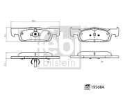 195084 Sada brzdových destiček, kotoučová brzda FEBI BILSTEIN